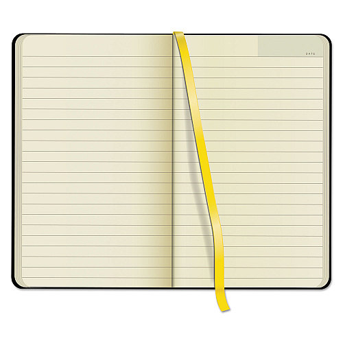TOPS Idea Collective Journal, Hardcover with Elastic Closure, 1-Subject, Wide/Legal Rule, Black Cover, (120) 8.25 x 5 Sheets (56872)