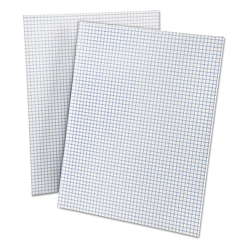 Ampad Quadrille Pads, Quadrille Rule (4 sq/in), 50 White (Heavyweight 20 lb Bond) 8.5 x 11 Sheets (22000)