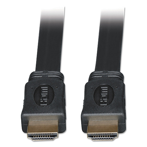 Tripp Lite High Speed HDMI Flat Cable, Ultra HD 4K, Digital Video with Audio (M/M), 6 ft, Black (P568006FL)