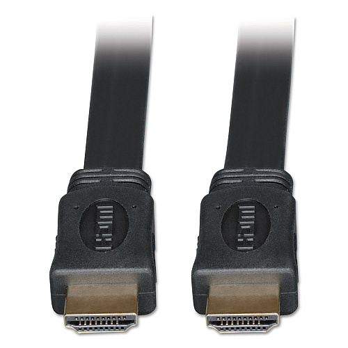 Tripp Lite High Speed HDMI Flat Cable, Ultra HD 4K, Digital Video with Audio (M/M), 3 ft, Black (P568003FL)