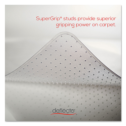 Deflecto DuraMat Moderate Use Chair Mat for Low Pile Carpet, 45 x 53 with Lip, Clear (CM13233COM)