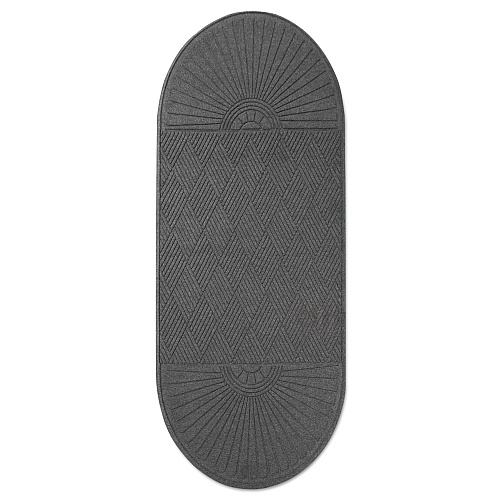Guardian EcoGuard Diamond Floor Mat, Double Fan, 36 x 96, Charcoal (EGDDF030804)