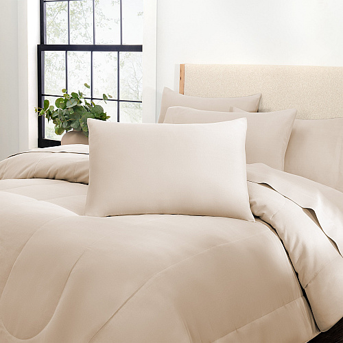 Family Essentials Bed In Bag 7pc Set - Queen - Beige - Case Of 6 Sets (BIAB-FQ-BG)