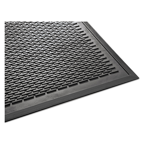 Guardian Clean Step Outdoor Rubber Scraper Mat, Polypropylene, 36 x 60, Black (14030500)