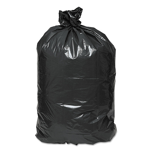Earthsense Linear Low Density Recycled Can Liners, 60 gal, 2 mil, 38" x 58", Black, 10 Bags/Roll, 10 Rolls/Carton (RNW5820)