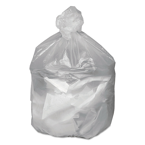 Good 'n Tuff Waste Can Liners, 60 gal, 12 mic, 38" x 58", Natural, 20 Bags/Roll, 10 Rolls/Carton (GNT3860)