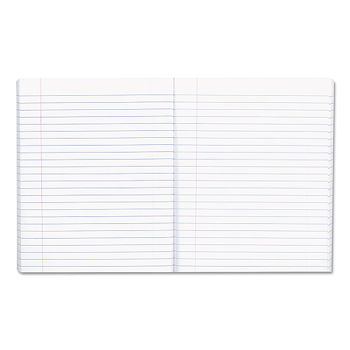 National Paper Composition Book, Wide/Legal Rule, Black Marble Cover, (80) 10 x 7.88 Sheets 80 Sheets - Sewn - Wide Ruled Front Ruling - Ruled Red Margin - 7 7/8" x 10" Sheet Size - White Paper - Black Marble Cover - Subject - 1 Each (43460)