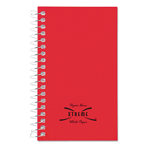National Paper Paper Blanc Xtreme White Wirebound Memo Books, Narrow Rule, Randomly Assorted Cover Color, (60) 5 x 3 Sheets (31220)