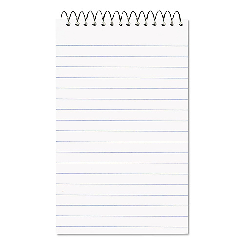 National Paper Paper Blanc Xtreme White Wirebound Memo Pads, Narrow Rule, Randomly Assorted Cover Colors, 60 White 3 x 5 Sheets (31120)