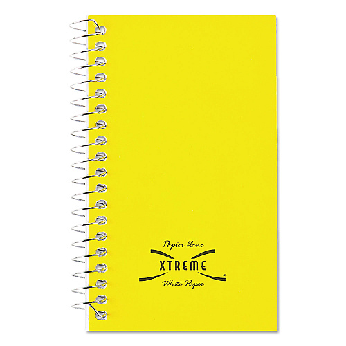 National Paper Paper Blanc Xtreme White Wirebound Memo Books, Narrow Rule, Randomly Assorted Cover Color, (60) 5 x 3 Sheets (31220)