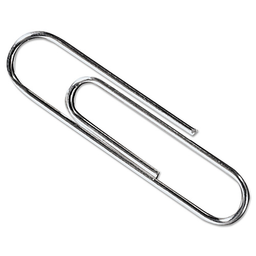 Acco&reg; Smooth Economy Paper Clip, Steel Wire, No. 3, Silver, 10 Boxes (72320)