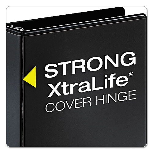 Cardinal Performer ClearVue Slant-D Ring Binder, 3 Rings, 2" Capacity, 11 x 8.5, Black (17501)