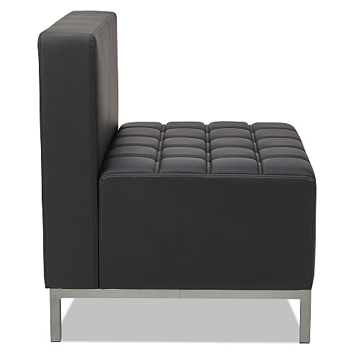 Alera QUB Series Armless L Sectional, 26.38w x 26.38d x 30.5h, Black (ALEQB8116)