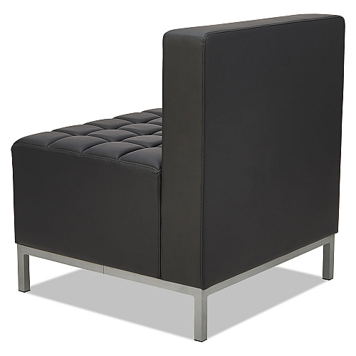 Alera QUB Series Armless L Sectional, 26.38w x 26.38d x 30.5h, Black (ALEQB8116)