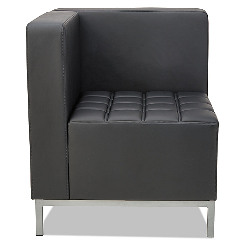 Alera QUB Series Corner Sectional, 26.38w x 26.38d x 30.5h, Black (ALEQB8016)