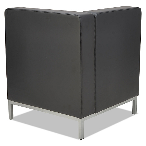 Alera QUB Series Corner Sectional, 26.38w x 26.38d x 30.5h, Black (ALEQB8016)