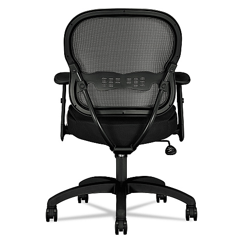 HON Wave Mesh Mid-Back Task Chair, Supports Up to 250 lb, 18" to 22.25" Seat Height, Black (VL712MM10)