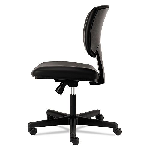 HON Volt Series Leather Task Chair, Supports Up to 250 lb, 18" to 22.25" Seat Height, Black (5701SB11T)