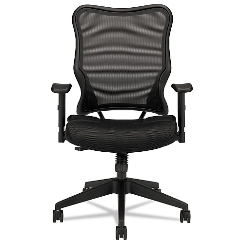 HON VL702 Mesh High-Back Task Chair, Supports Up to 250 lb, 18.5" to 23.5" Seat Height, Black (VL702MM10)