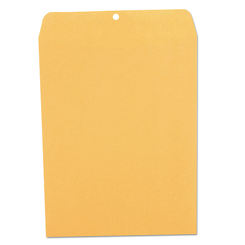 Universal Kraft Clasp Envelope, 28 lb Bond Weight Kraft, #97, Square Flap, Clasp/Gummed Closure, 10 x 13, Brown Kraft, 100/Box (UNV35267)