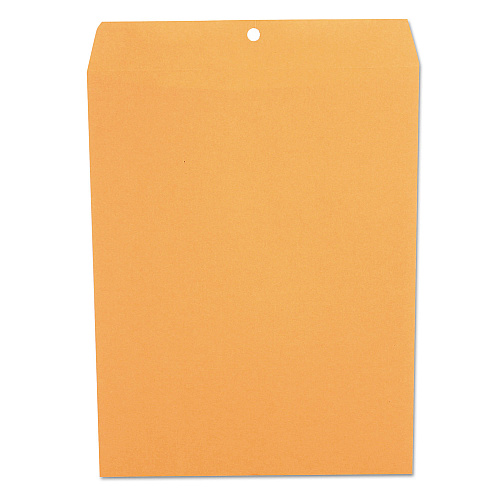 Universal Kraft Clasp Envelope, 32 lb Bond Weight Kraft, #97, Square Flap, Clasp/Gummed Closure, 10 x 13, Brown Kraft, 100/Box (UNV44907)