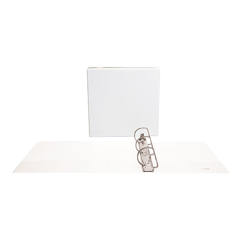 Universal Slant D-Ring View Binder, 3 Rings, 3" Capacity, 11 x 8.5, White (UNV20748)