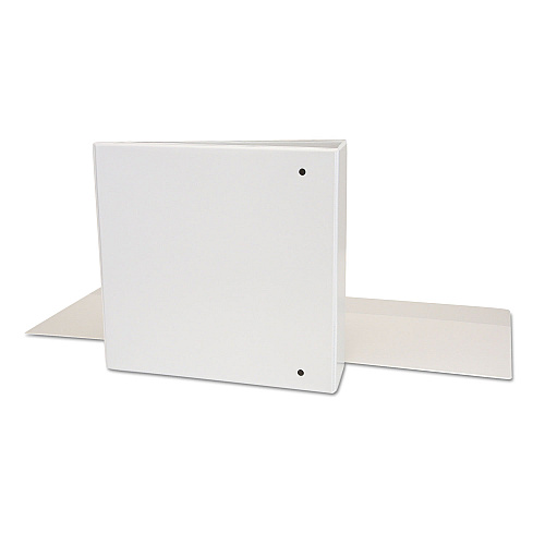Universal Deluxe Round Ring View Binder, 3 Rings, 3" Capacity, 11 x 8.5, White (UNV20752)