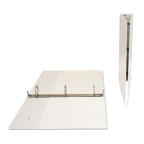 Universal Economy Round Ring View Binder, 3 Rings, 1.5" Capacity, 11 x 8.5, White (UNV20972)