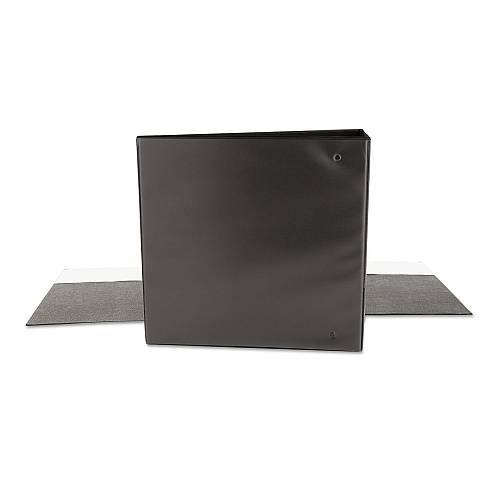 Universal Economy Round Ring View Binder, 3 Rings, 3" Capacity, 11 x 8.5, Black (UNV20991)