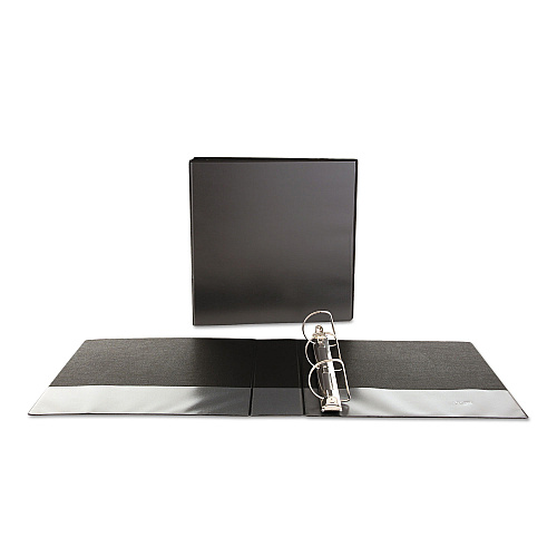Universal Slant D-Ring View Binder, 3 Rings, 2" Capacity, 11 x 8.5, Black (UNV20745)