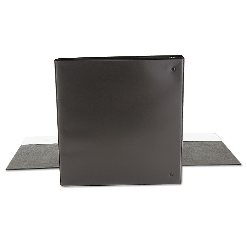 Universal Economy Round Ring View Binder, 3 Rings, 1.5" Capacity, 11 x 8.5, Black (UNV20971)