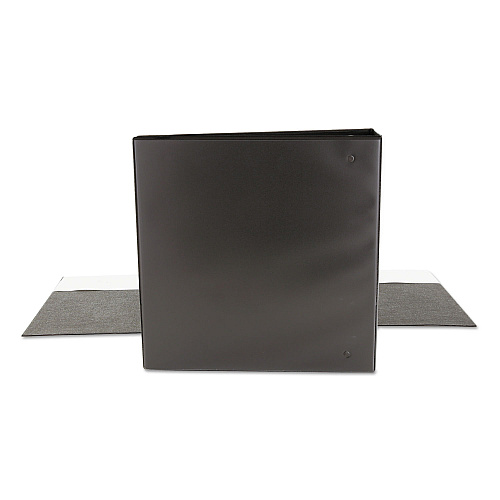 Universal Slant D-Ring View Binder, 3 Rings, 2" Capacity, 11 x 8.5, Black (UNV20745)