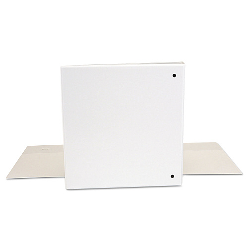 Universal Slant D-Ring View Binder, 3 Rings, 1.5" Capacity, 11 x 8.5, White (UNV20744)