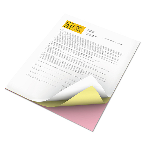 Xerox Revolution Carbonless 3-Part Paper, 8.5 x 11, Canary/Pink/White, 2,505/Carton (3R12426)