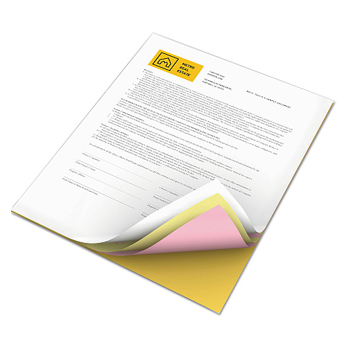 Xerox Revolution Carbonless 4-Part Paper, 8.5 x 11, White/Canary/Pink/Goldenrod, 5,000/Carton (3R12430)