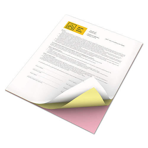 Xerox Vitality Multipurpose Carbonless 3-Part Paper, 8.5 x 11, Pink/Canary/White, 5,010/Carton (3R12854)