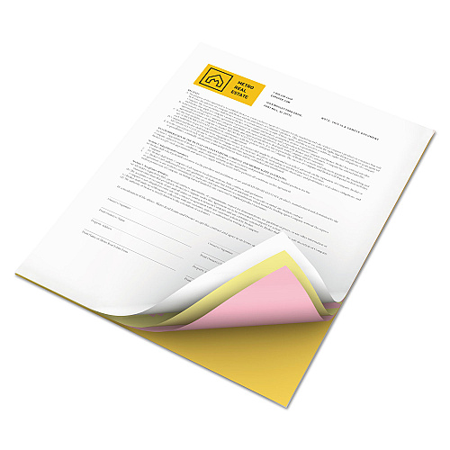 Xerox Vitality Multipurpose Carbonless 4-Part Paper, 8.5 x 11, Goldenrod/Pink/Canary/White, 5,000/Carton (3R12856)