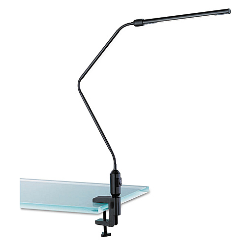 Alera LED Desk Lamp With Interchangeable Base Or Clamp, 5.13w x 21.75d x 21.75h, Black (ALELED902B)