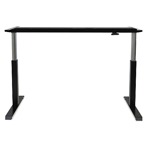 Alera AdaptivErgo Sit-Stand Pneumatic Height-Adjustable Table Base, 59.06" x 28.35" x 26.18" to 39.57", Black (ALEHTPN1B)