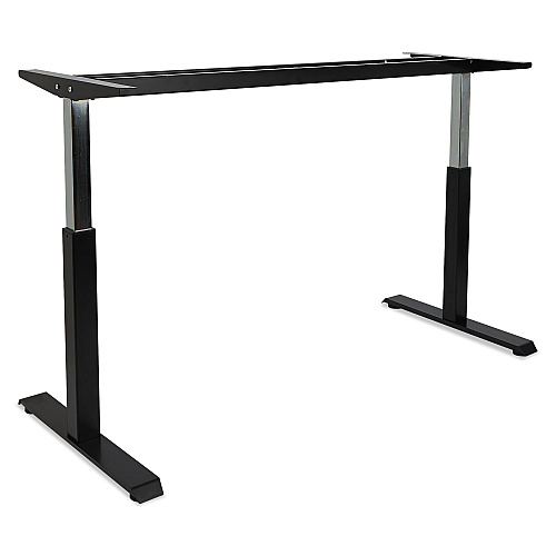 Alera AdaptivErgo Sit-Stand Pneumatic Height-Adjustable Table Base, 59.06" x 28.35" x 26.18" to 39.57", Black (ALEHTPN1B)