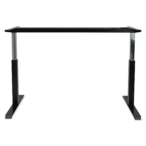 Alera AdaptivErgo Sit-Stand Pneumatic Height-Adjustable Table Base, 59.06" x 28.35" x 26.18" to 39.57", Black (ALEHTPN1B)