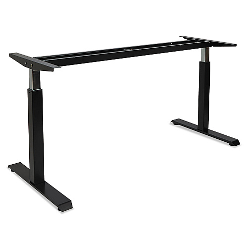 Alera AdaptivErgo Sit-Stand Pneumatic Height-Adjustable Table Base, 59.06" x 28.35" x 26.18" to 39.57", Black (ALEHTPN1B)