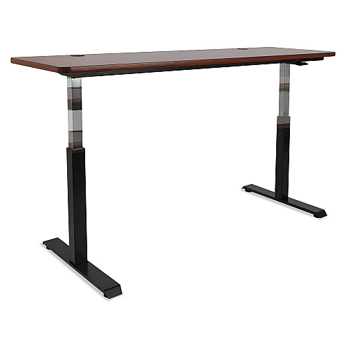 Alera AdaptivErgo Sit-Stand Pneumatic Height-Adjustable Table Base, 59.06" x 28.35" x 26.18" to 39.57", Black (ALEHTPN1B)