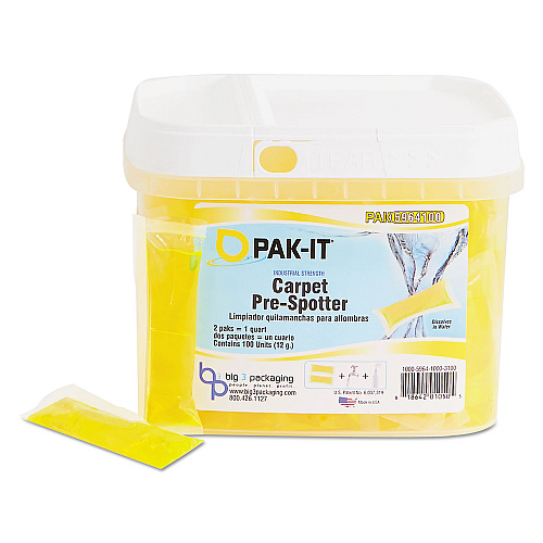Carpet Pre-Spotter, Citrus Scent, 100 PAK-ITs/Tub, 4 Tubs/Carton (5964203400CT)