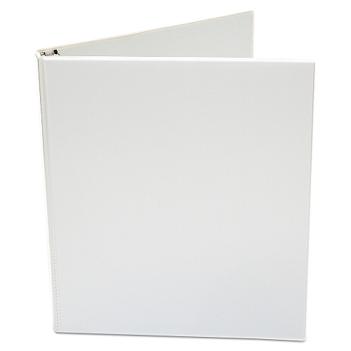 Universal Economy Round Ring View Binder, 3 Rings, 0.5" Capacity, 11 x 8.5, White (UNV20952)