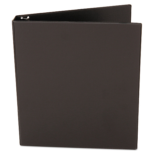 Universal Deluxe Non-View D-Ring Binder with Label Holder, 3 Rings, 1" Capacity, 11 x 8.5, Black (UNV20761)