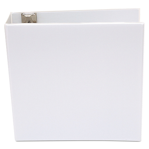 Universal Economy Round Ring View Binder, 3 Rings, 3" Capacity, 11 x 8.5, White (UNV20992)