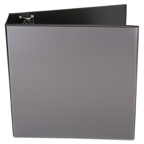 Universal Economy Round Ring View Binder, 3 Rings, 3" Capacity, 11 x 8.5, Black (UNV20991)