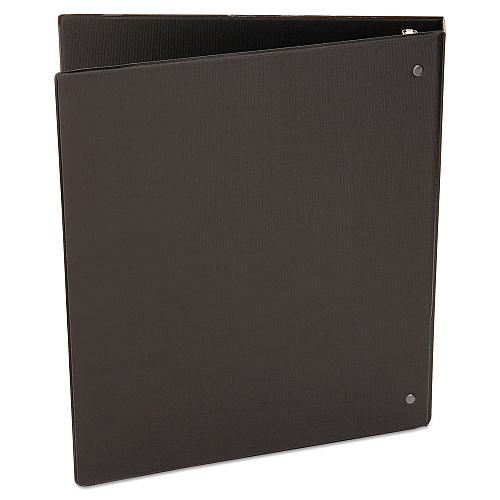 Universal Deluxe Non-View D-Ring Binder with Label Holder, 3 Rings, 1" Capacity, 11 x 8.5, Black (UNV20761)