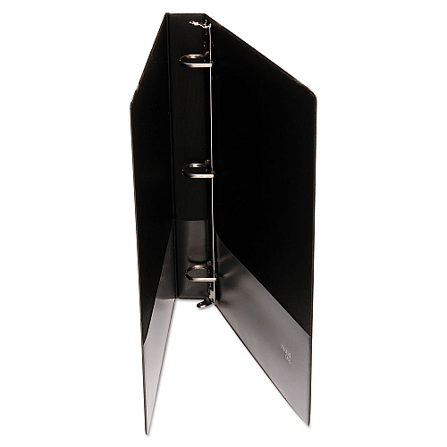 Universal Deluxe Non-View D-Ring Binder with Label Holder, 3 Rings, 1" Capacity, 11 x 8.5, Black (UNV20761)